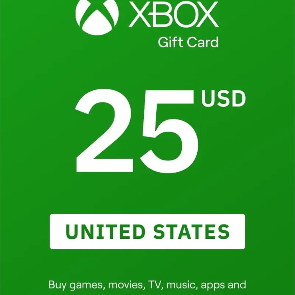 گیفت کارت 25 دلاری ایکس باکس