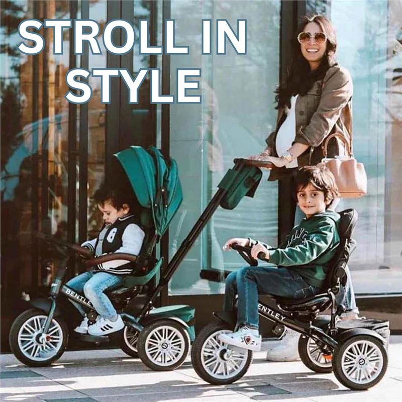 Bentley Kids 6-IN-1 Tricycle, Officially Licensed & Designed - 2