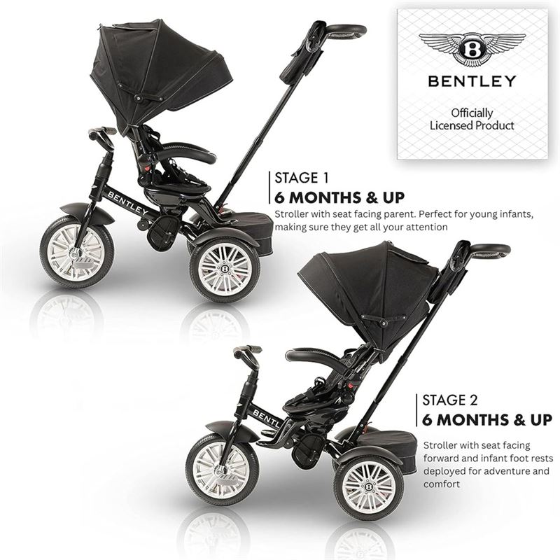 Bentley Kids 6-IN-1 Tricycle, Officially Licensed & Designed - 5