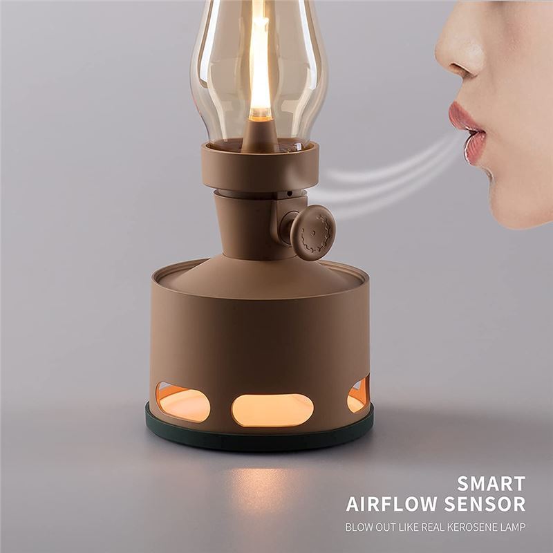 چراغ رومیزی شارژی و قابل حمل Tubicen طرح چراغ نفتی - 6