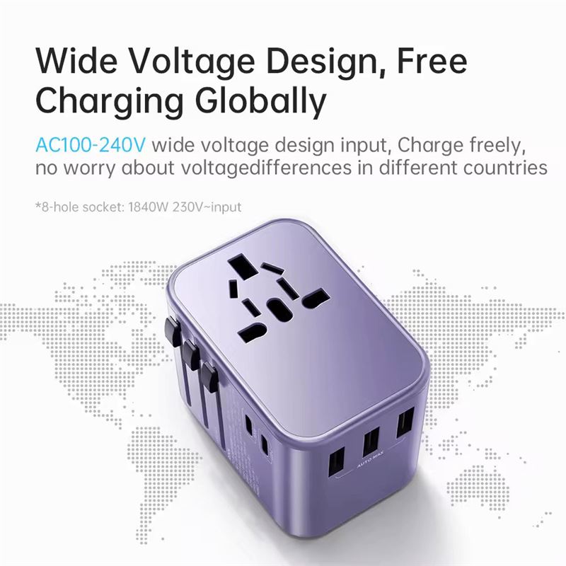 آداپتور چند منظوره و شارژر دیواری 35 وات راک مدل T62 - 3