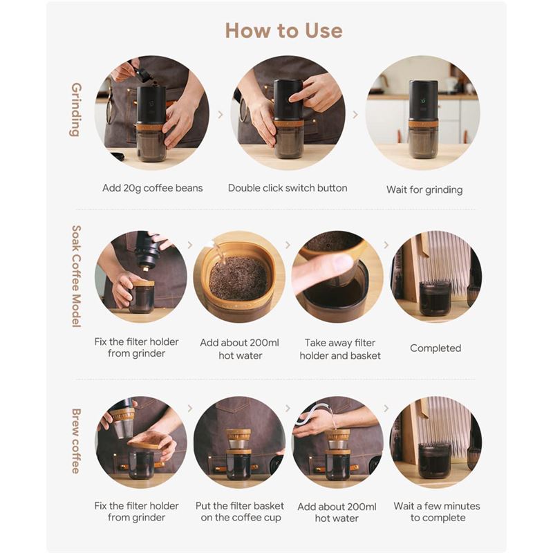 آسیاب قهوه شارژی و قهوه ساز iCafilas - 8