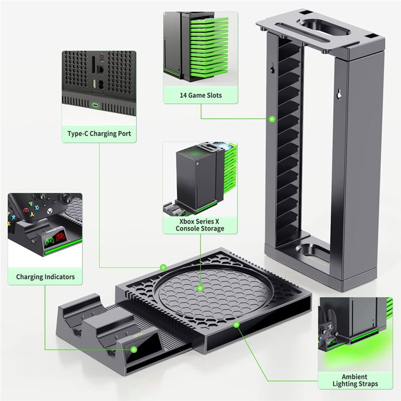 استند شارژ کنسول و دسته ایکس باکس سری ایکس برند OIVO - 3