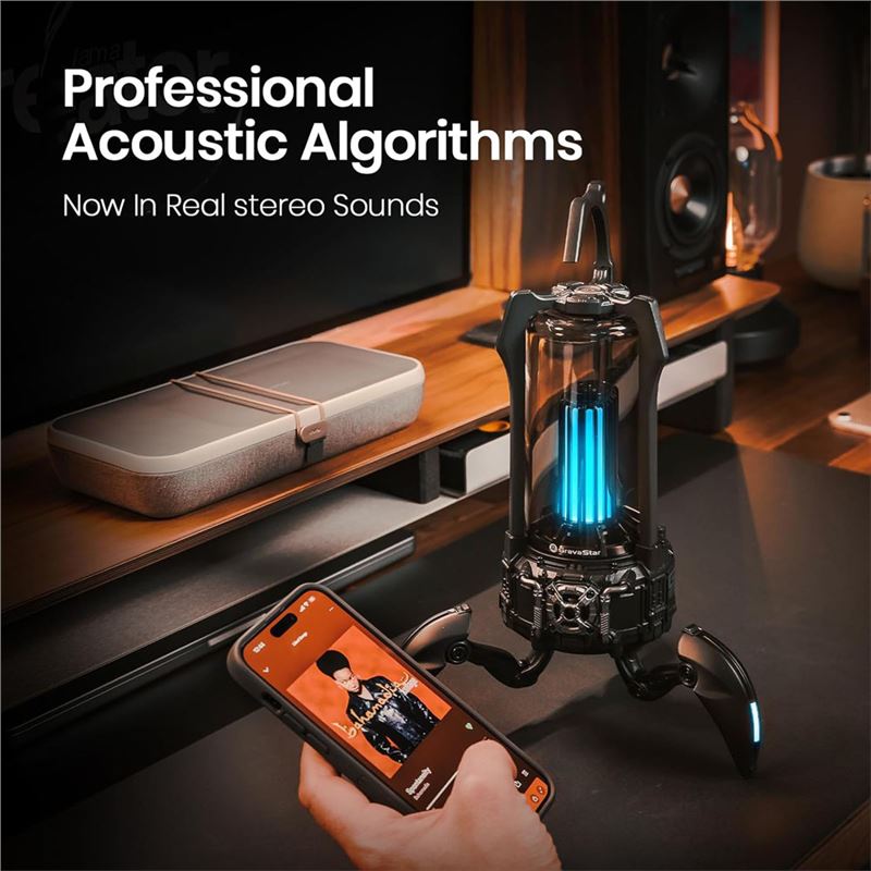 اسپیکر و لامپ قابل حمل Gravastar مدل Supernova G5 - 3