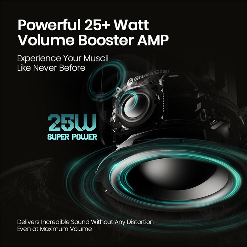 اسپیکر و لامپ قابل حمل Gravastar مدل Supernova G5 - 4