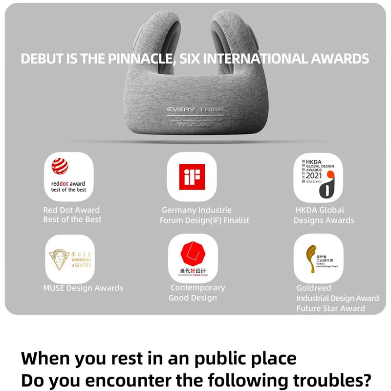 بالش گردنی مسافرتی هوشمند EVERY THINK مدل E2 با قابلیت نویزکنسلینگ - 3