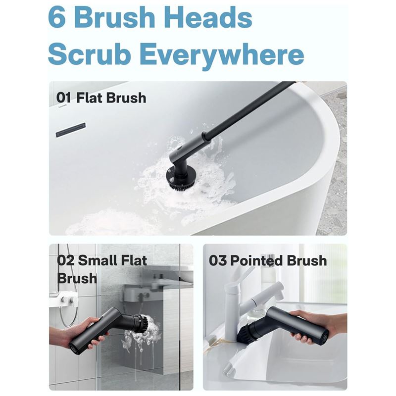 برس و اسکرابر شارژی چند منظوره HOTO Electric Spin Scrubber - 2