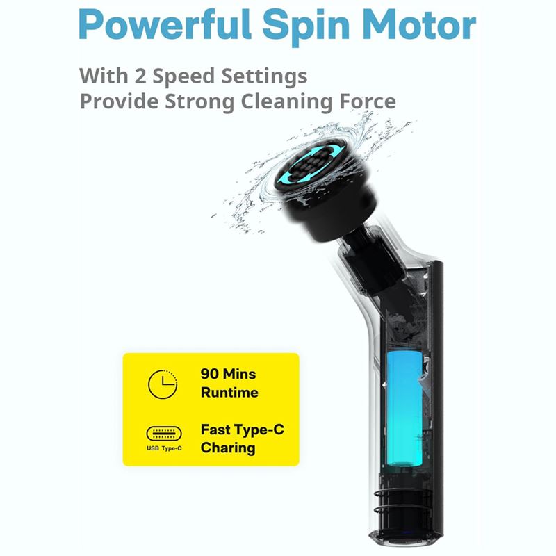 برس و اسکرابر شارژی چند منظوره HOTO Electric Spin Scrubber - 7