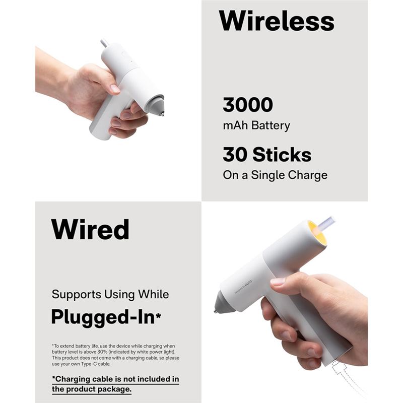 دستگاه چسب حرارتی تفنگی شارژی HOTO مدل QWRJQ002 - 3