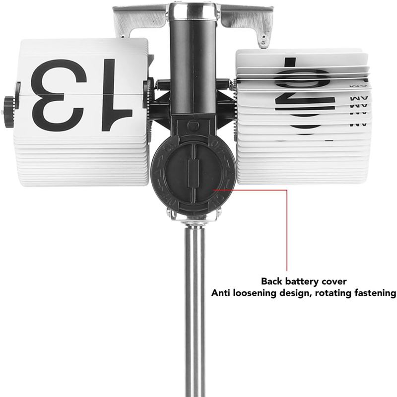 ساعت ورقه ای پایه بلند Flip Clock سفید - 3