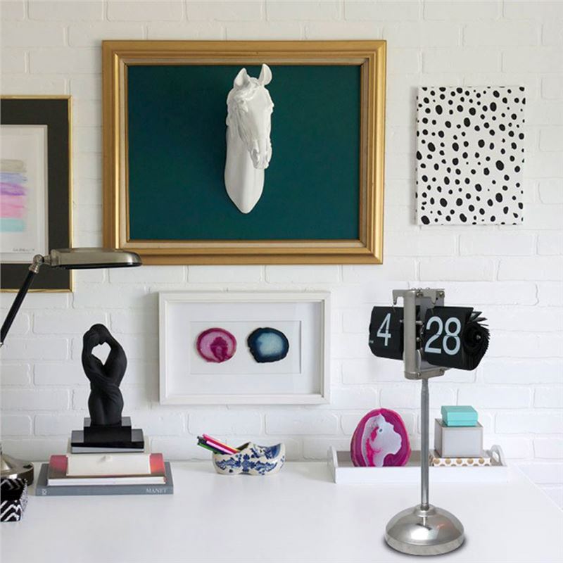 ساعت ورقه ای پایه بلند Flip Clock مشکی - 2