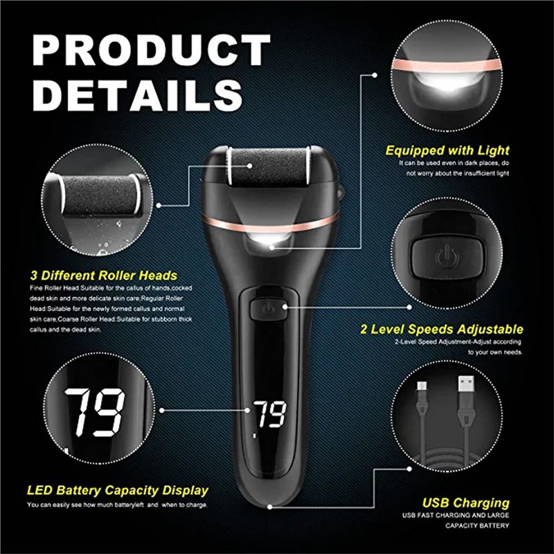 سنگ پا برقی و کیت پدیکور Electric Callus Remover ZCA018 - 2