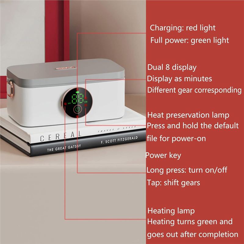 ظرف غذای برقی و لانچ باکس استیل مدل FH-1 - 4