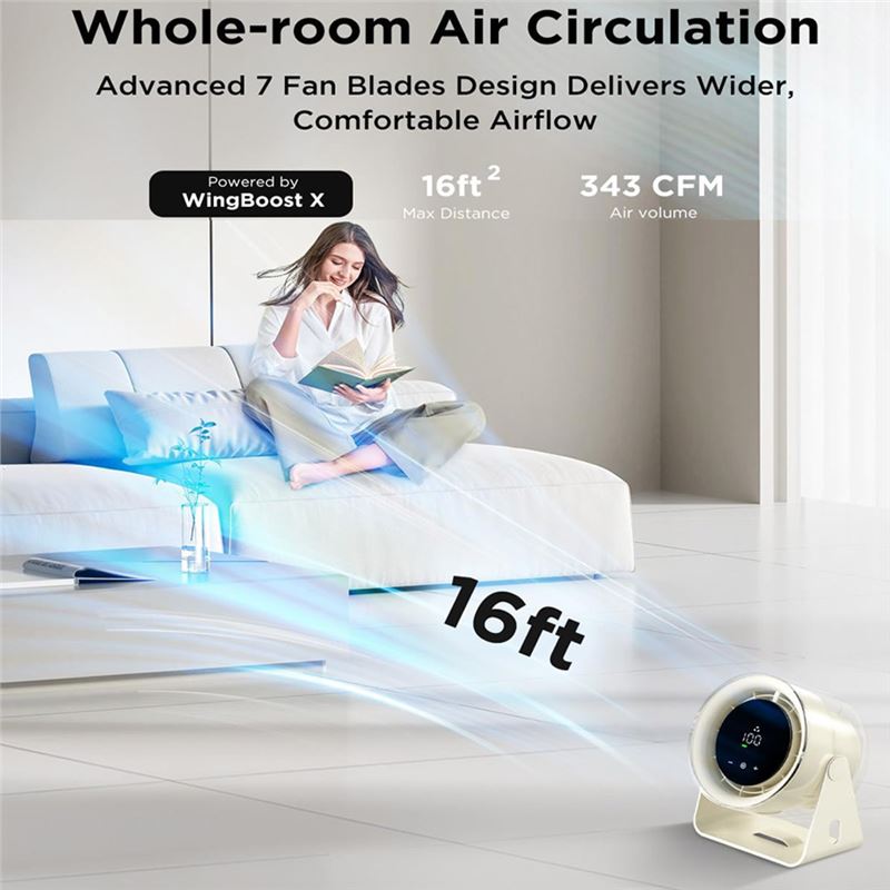 فن رومیزی شارژی قدرتمند High Speed Circulation Fan - 3