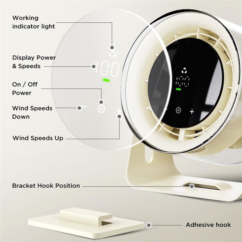 فن رومیزی شارژی قدرتمند High Speed Circulation Fan - 4
