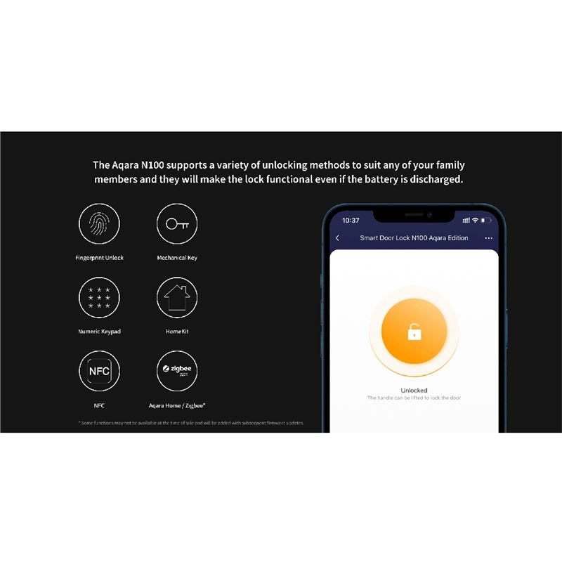 دستگیره دیجیتال با قفل هوشمند اثر انگشتی Aqara N100 Zigbee - 5