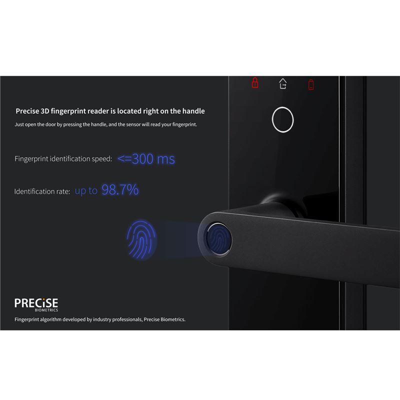 دستگیره دیجیتال با قفل هوشمند اثر انگشتی Aqara N100 Zigbee - 4