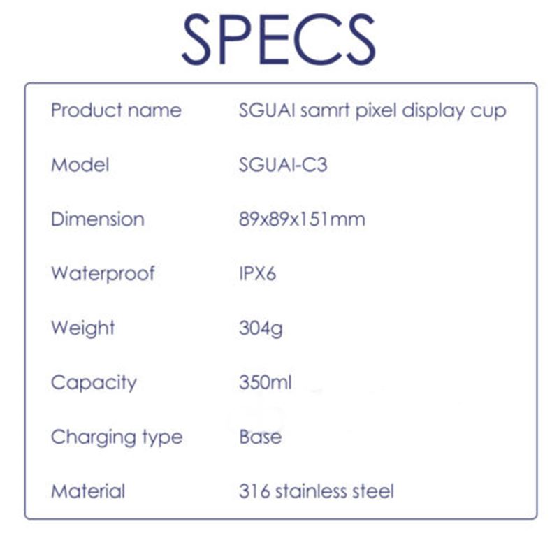 قمقمه هوشمند مسافرتی SGUAI مدل C3 - 7
