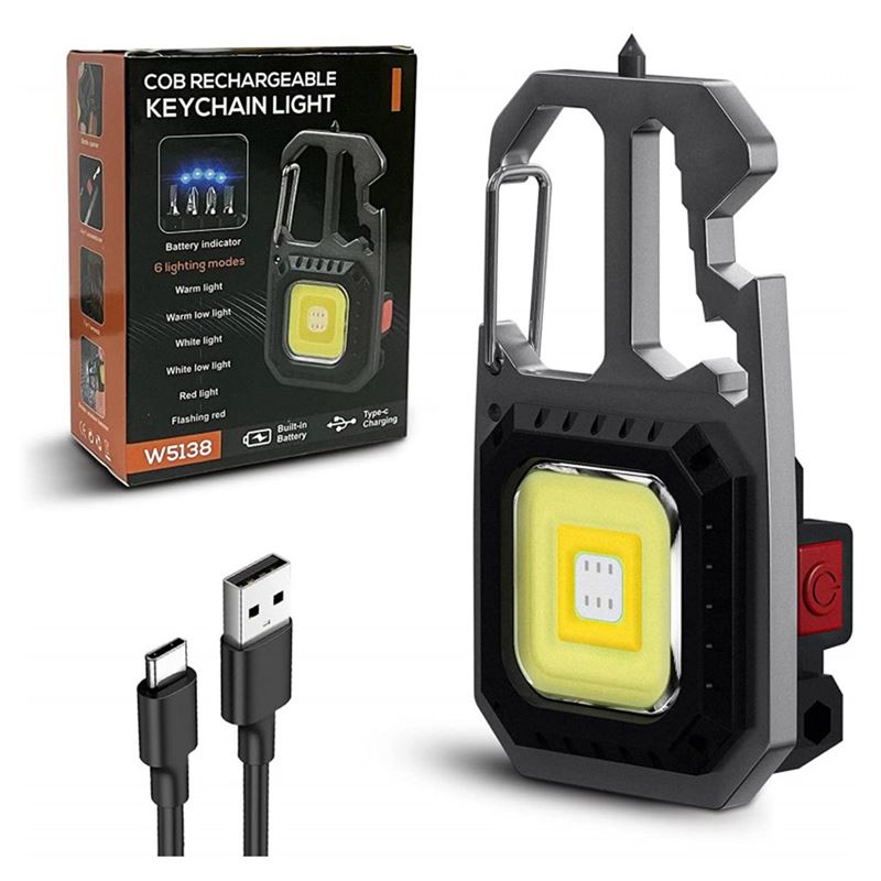 مینی چراغ قوه چندکاره کمپینگ برند COB مدل W5138 - 4