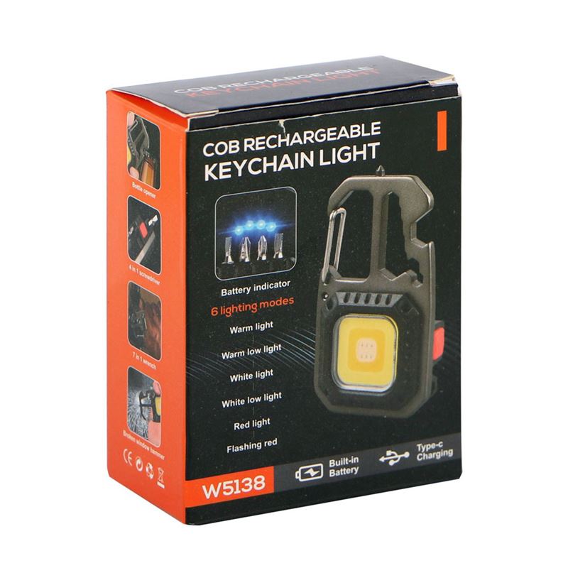 مینی چراغ قوه چندکاره کمپینگ برند COB مدل W5138 - 3