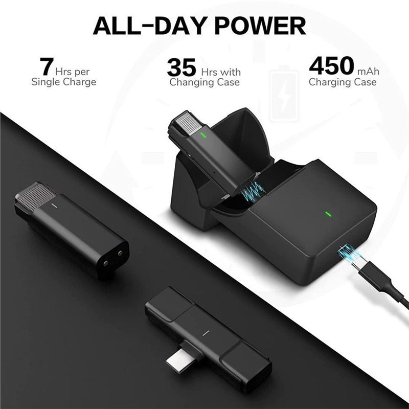 میکروفون یقه‌ای بی سیم تایپ سی Type-C - 2