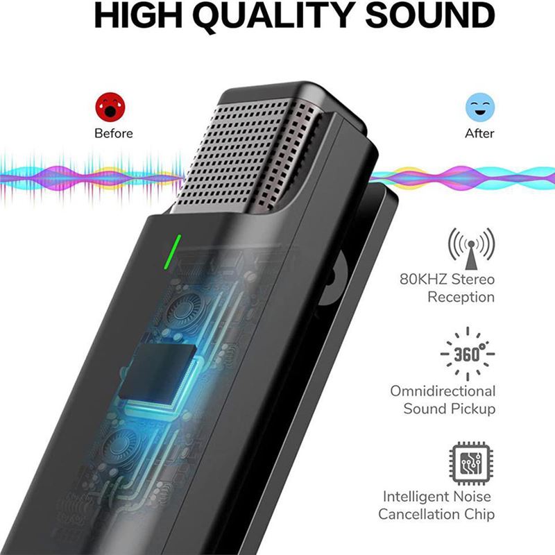 میکروفون یقه‌ای بی سیم تایپ سی Type-C - 3