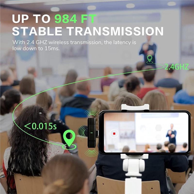 میکروفون یقه‌ای بی سیم تایپ سی Type-C - 6