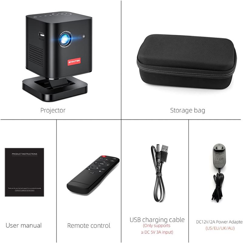 پروژکتور هوشمند قابل حمل Byintek مدل P19 - 7