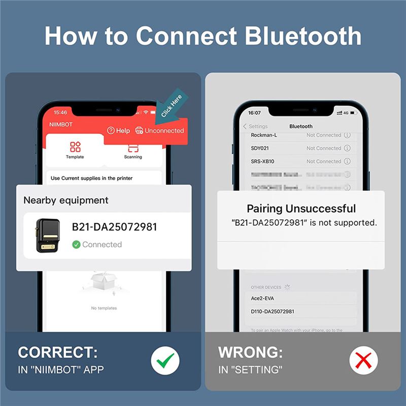 پرینتر لیبل زن حرارتی NIIMBOT مدل B21 سایز 2 اینچ - 6