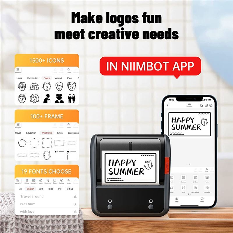 پرینتر لیبل زن حرارتی NIIMBOT مدل B3S سایز 3 اینچ - 5