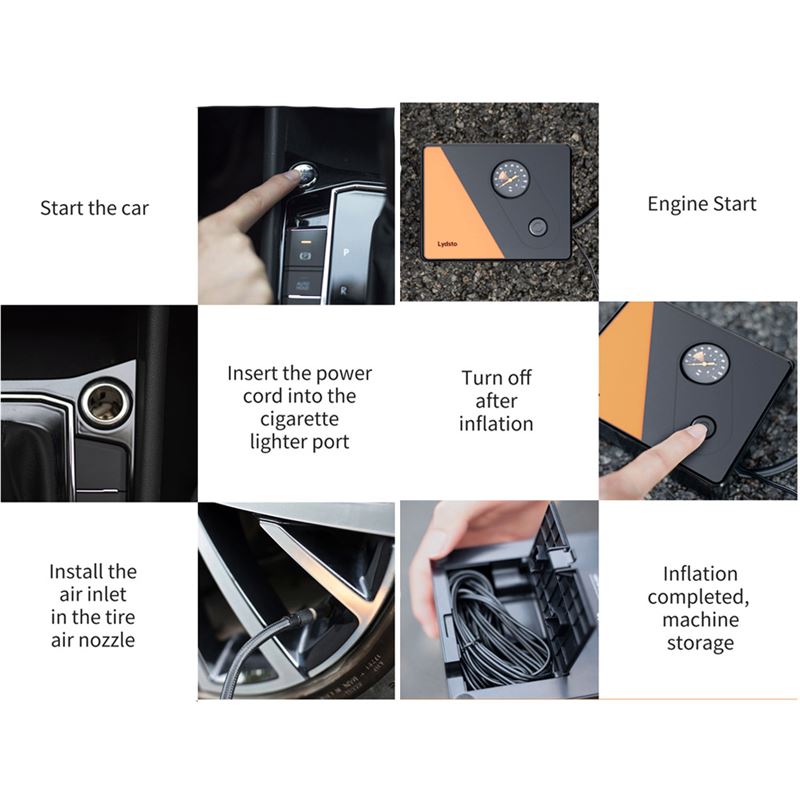 پمپ باد کوچک فندکی ماشین Xiaomi Lydsto Car Inflatable Pump - 6
