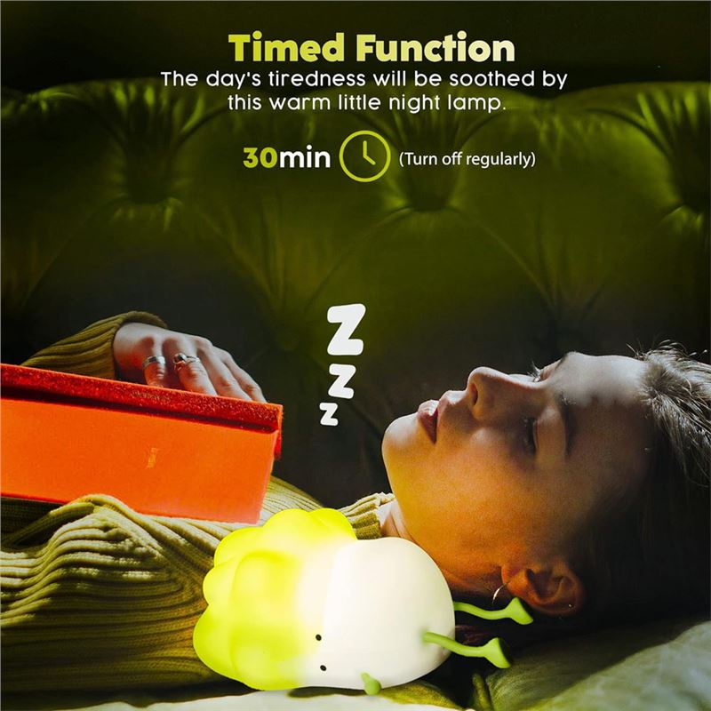 چراغ خواب سیلیکونی مدل کلم Cabbage Silicone Lamp - 4