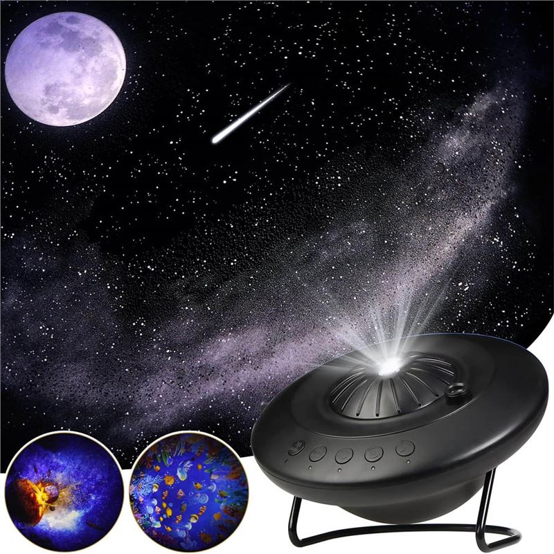 چراغ خواب پروژکتور ستاره ای مدل سفینه فضایی UFO PX01 - 6
