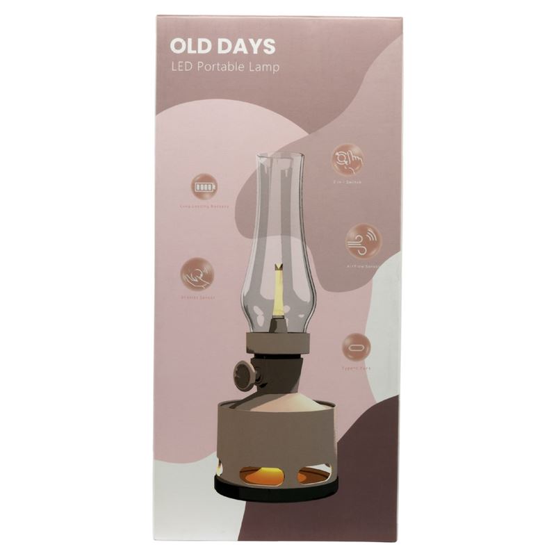 چراغ رومیزی شارژی و قابل حمل Tubicen طرح چراغ نفتی - 4