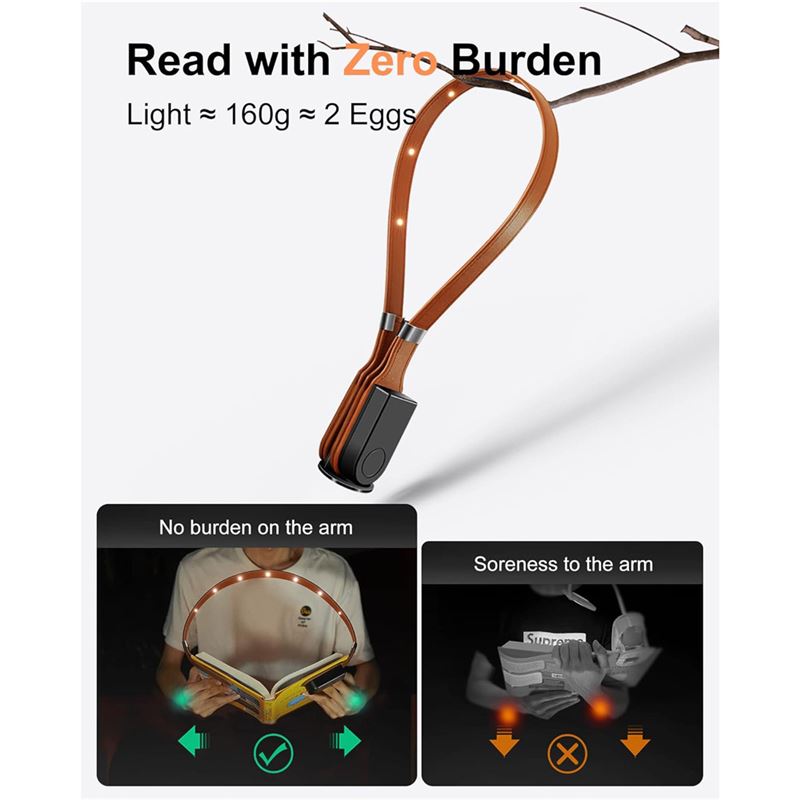 چراغ مطالعه گیره ای LEUKSOLUM مدل ARCH Book Light - 5