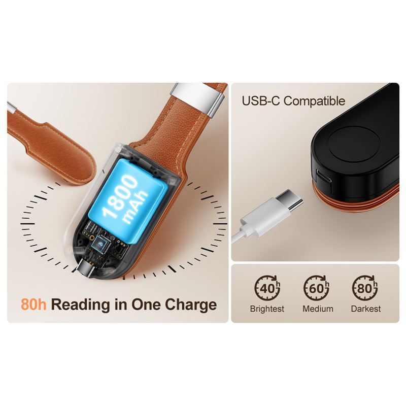 چراغ مطالعه گیره ای LEUKSOLUM مدل ARCH Book Light - 6