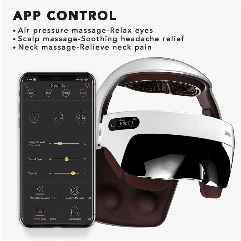 کلاه ماساژور سر ، چشم و گردن Breo iDream5s - 8