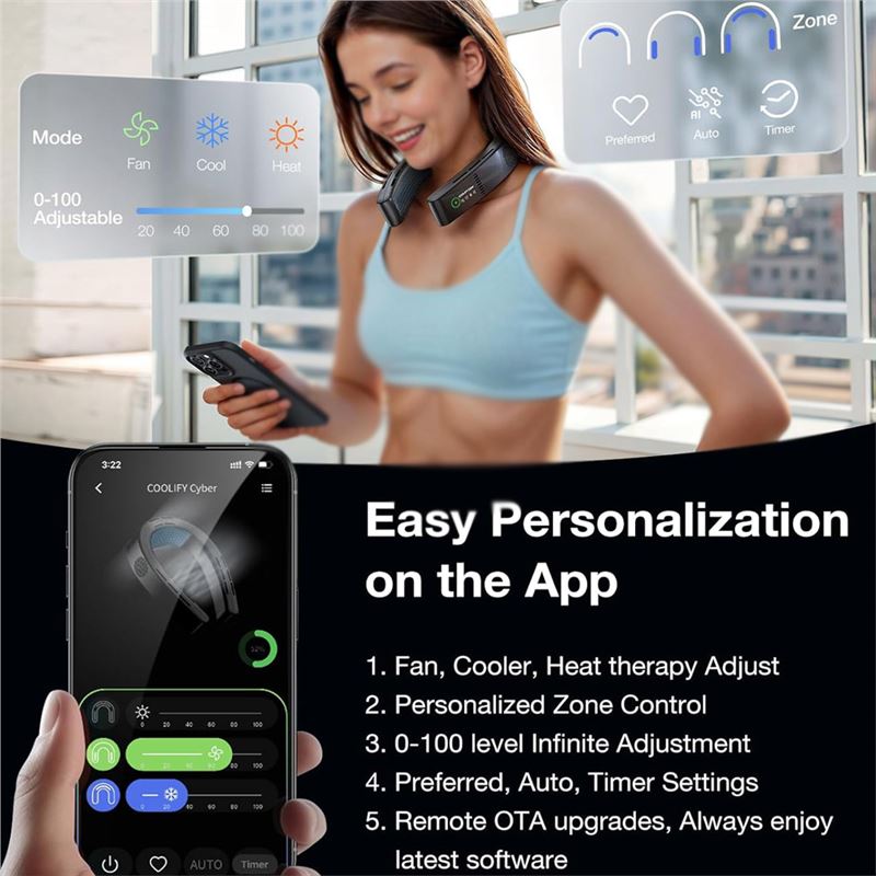 کولر و پنکه گردنی توراس مدل TORRAS COOLiFY Cyber - 4