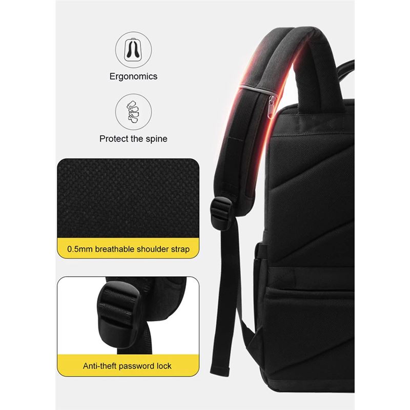 کوله پشتی لپ تاپ با قفل هوشمند اثر انگشتی ( 15 اینچ ) - 6