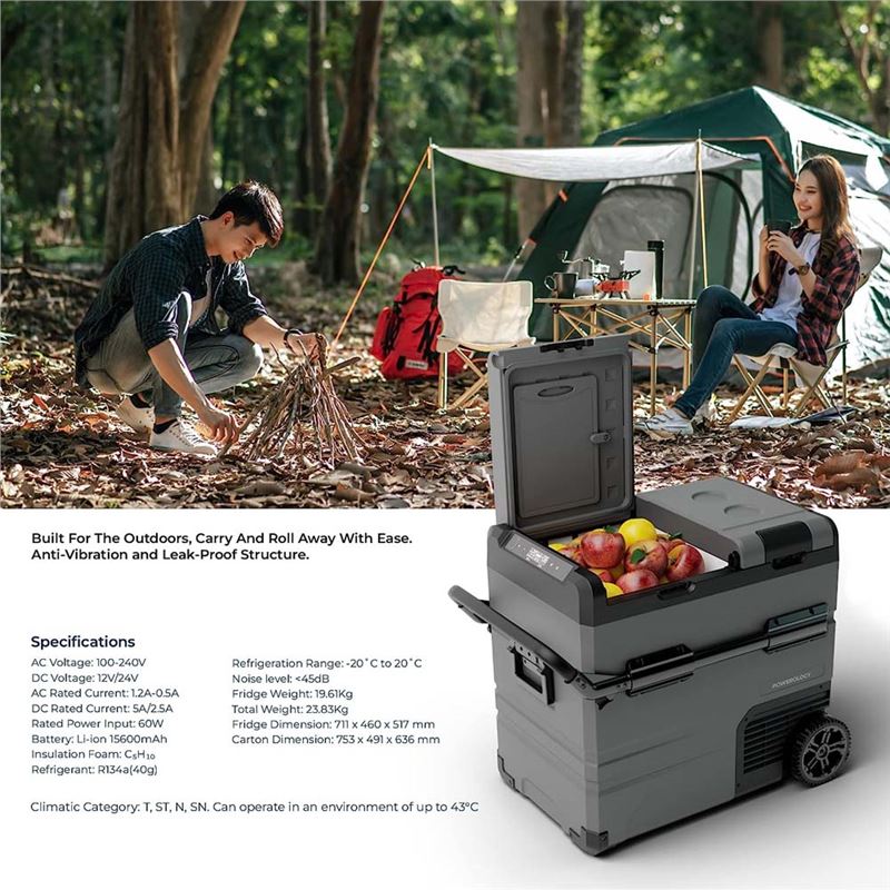 یخچال فریزر مسافرتی پاورولوجی 55 لیتری Powerology PPOF55LBR - 8