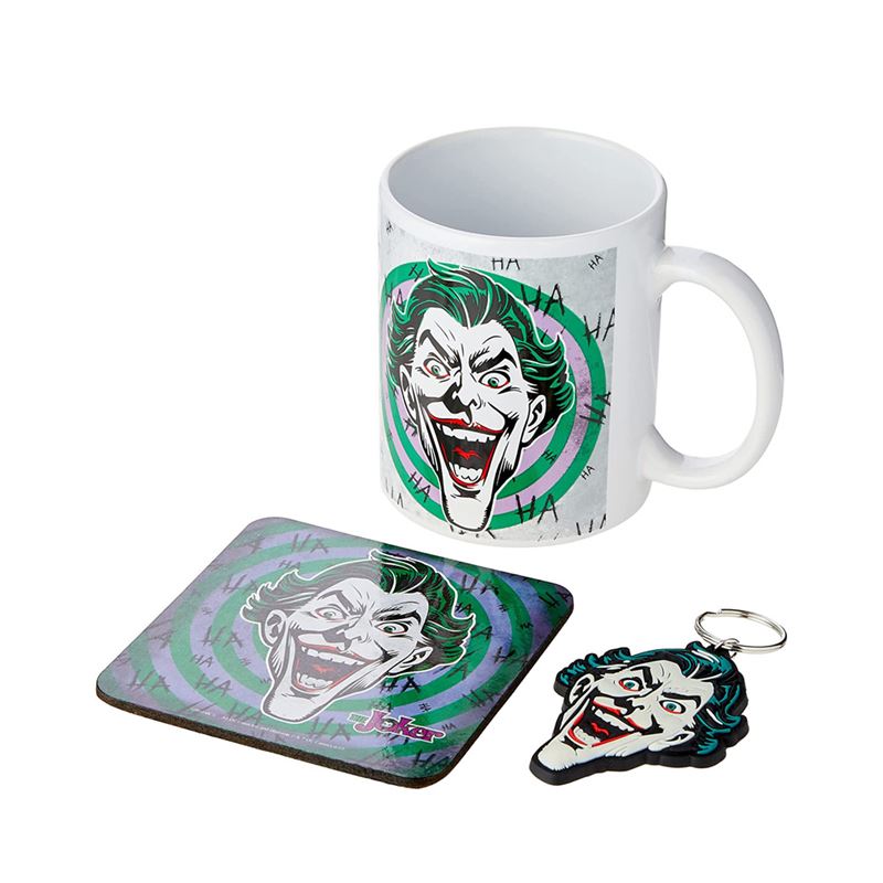 ست ماگ + زیر لیوانی + جاسوئیچی Pyramid طرح جوکر DC