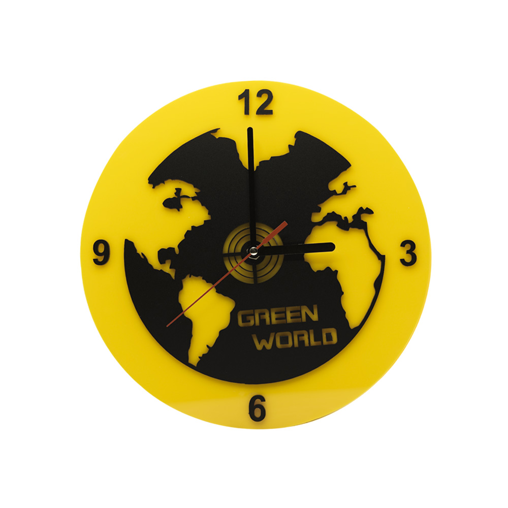 ساعت جهان نما-Green Word wide clock