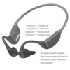 هدفون ضد آب بی سیم Bone Conduction مدل MorienTech ES-868 - Image 2