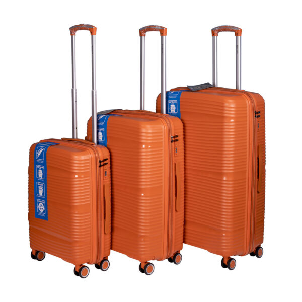 چمدان 3 تکه Pigeon افزایش حجم ساده نارنجی
